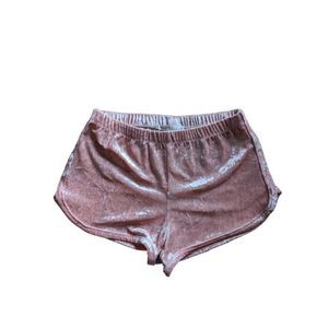 Heart and Hips pink velvet shorts in a size small